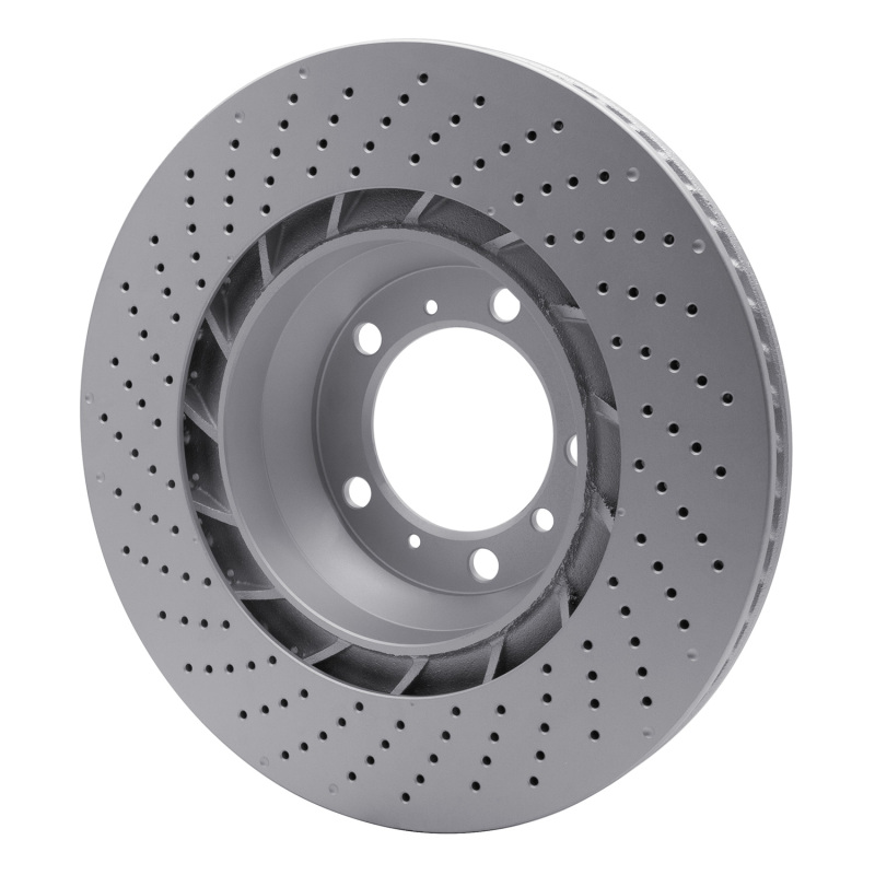 Porsche 911 Brake Rotor (1) - Rear Right - R1 Concepts - GeoSPEC Coated Rotor - Drilled - `07-`13
